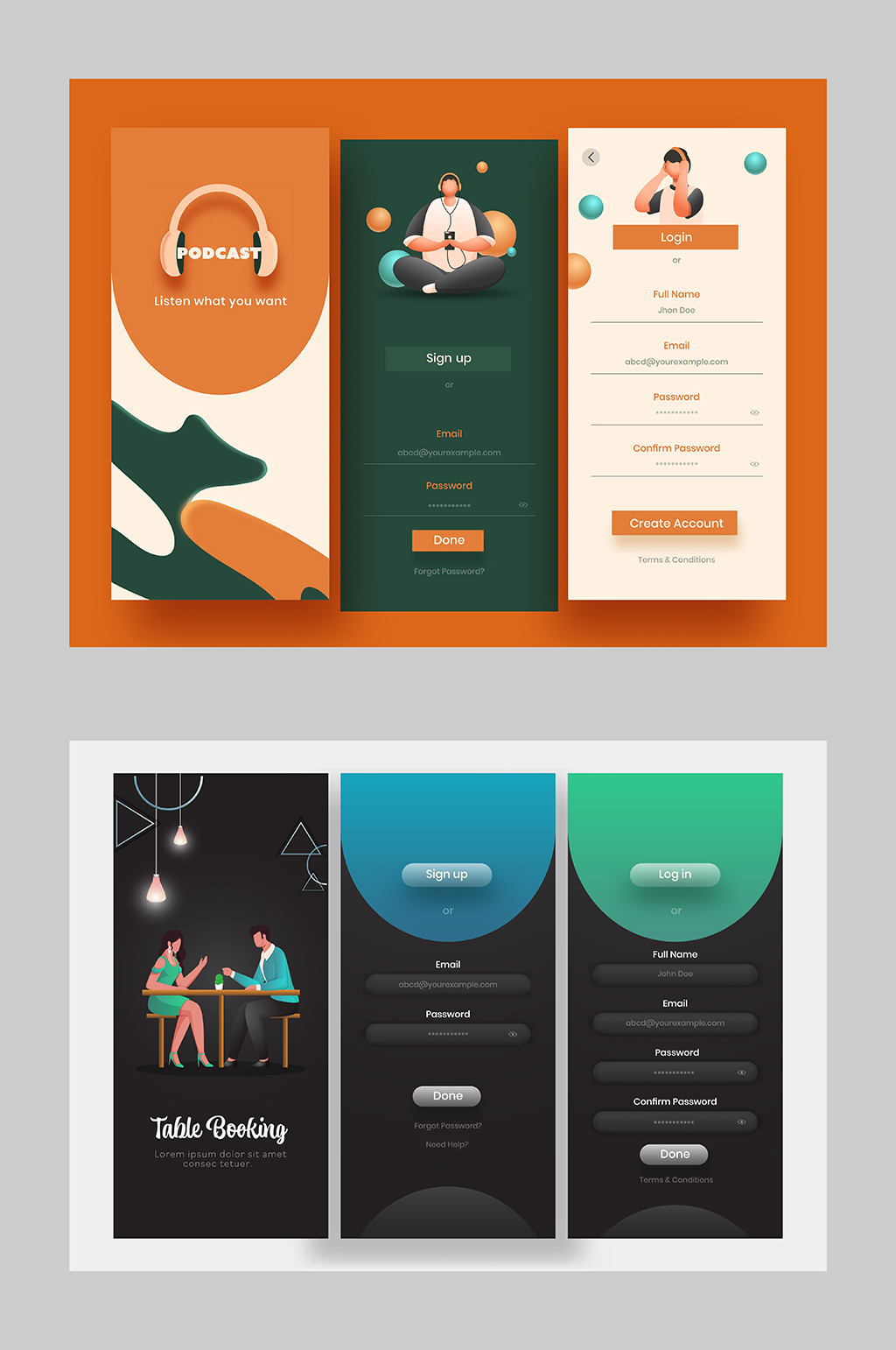 手机ui界面海报背景