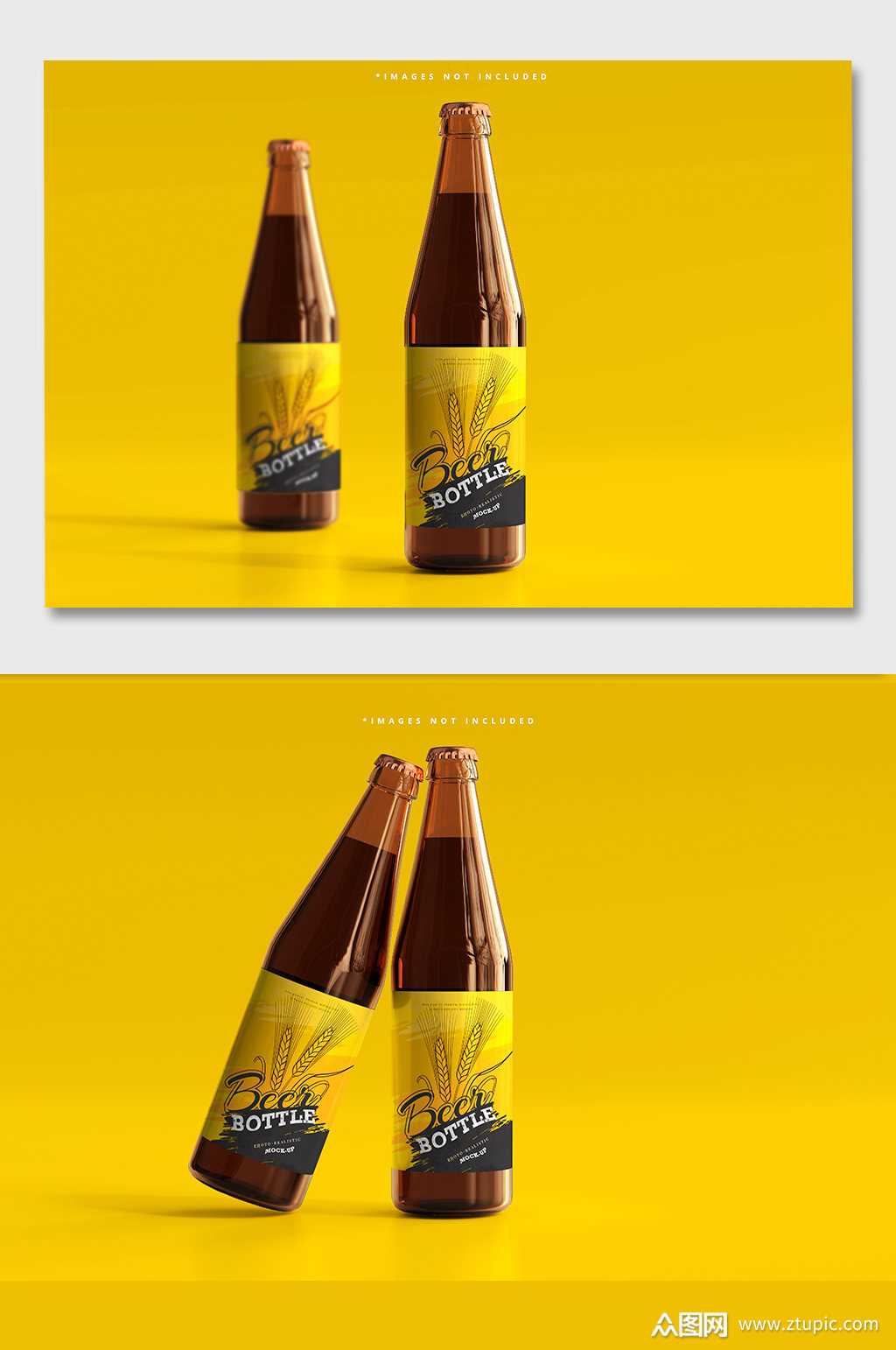 啤酒玻璃瓶样机贴牌