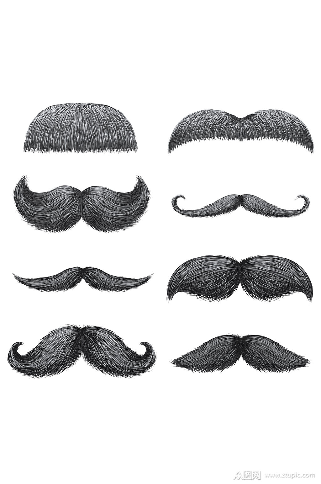 漫画手绘大胡子矢量元素