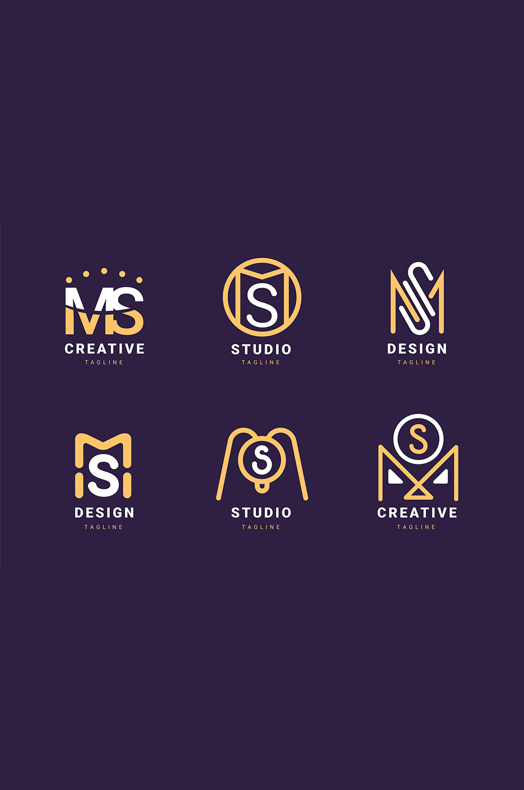ms英文字母logo元素