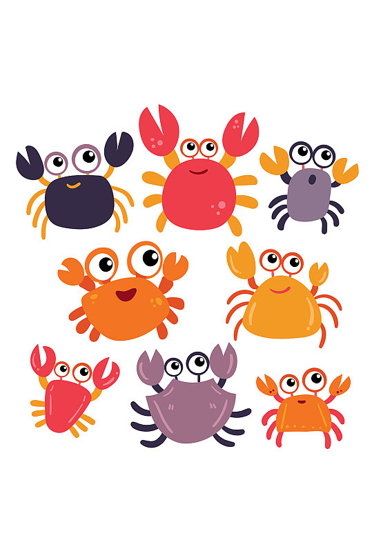 珍宝蟹卡通图片