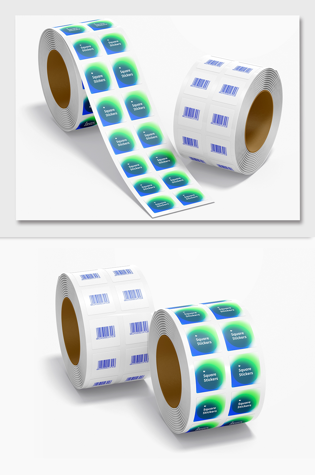 二維碼LOGO不干膠樣機(jī)貼圖素材