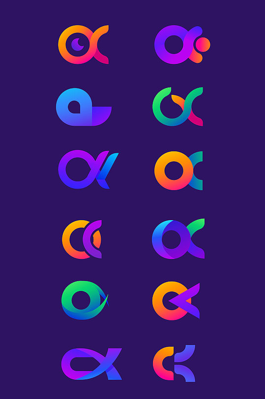 扁平化logo图片-扁平化logo设计素材-扁平化logo模板下载-众图网