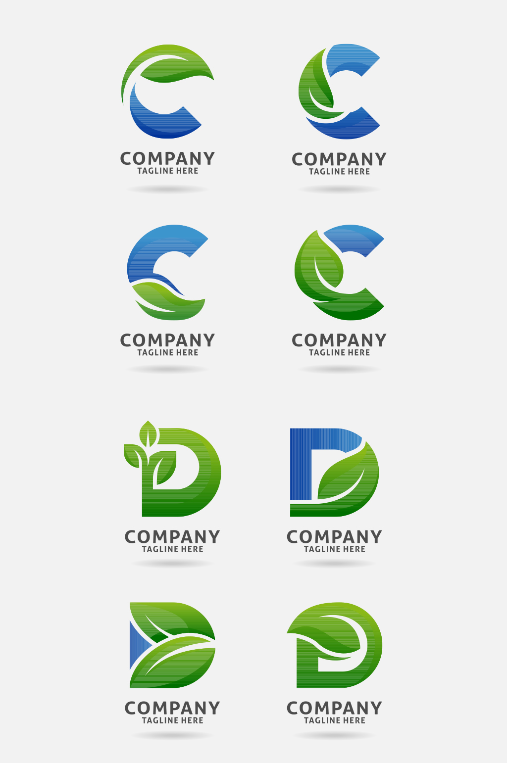 字母形态矢量LOGO元素素材