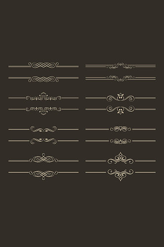 欧式金属风格分隔符元素