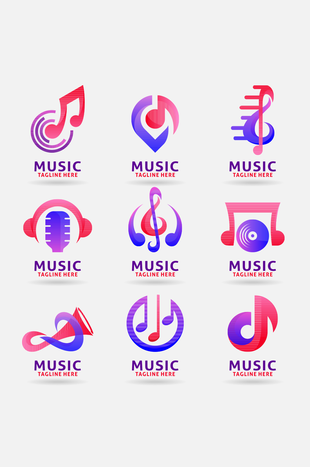 音乐音符矢量LOGO元素素材