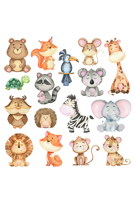 小动物可爱元素-小动物可爱元素图片-小动物可爱元素素材下载-众图网