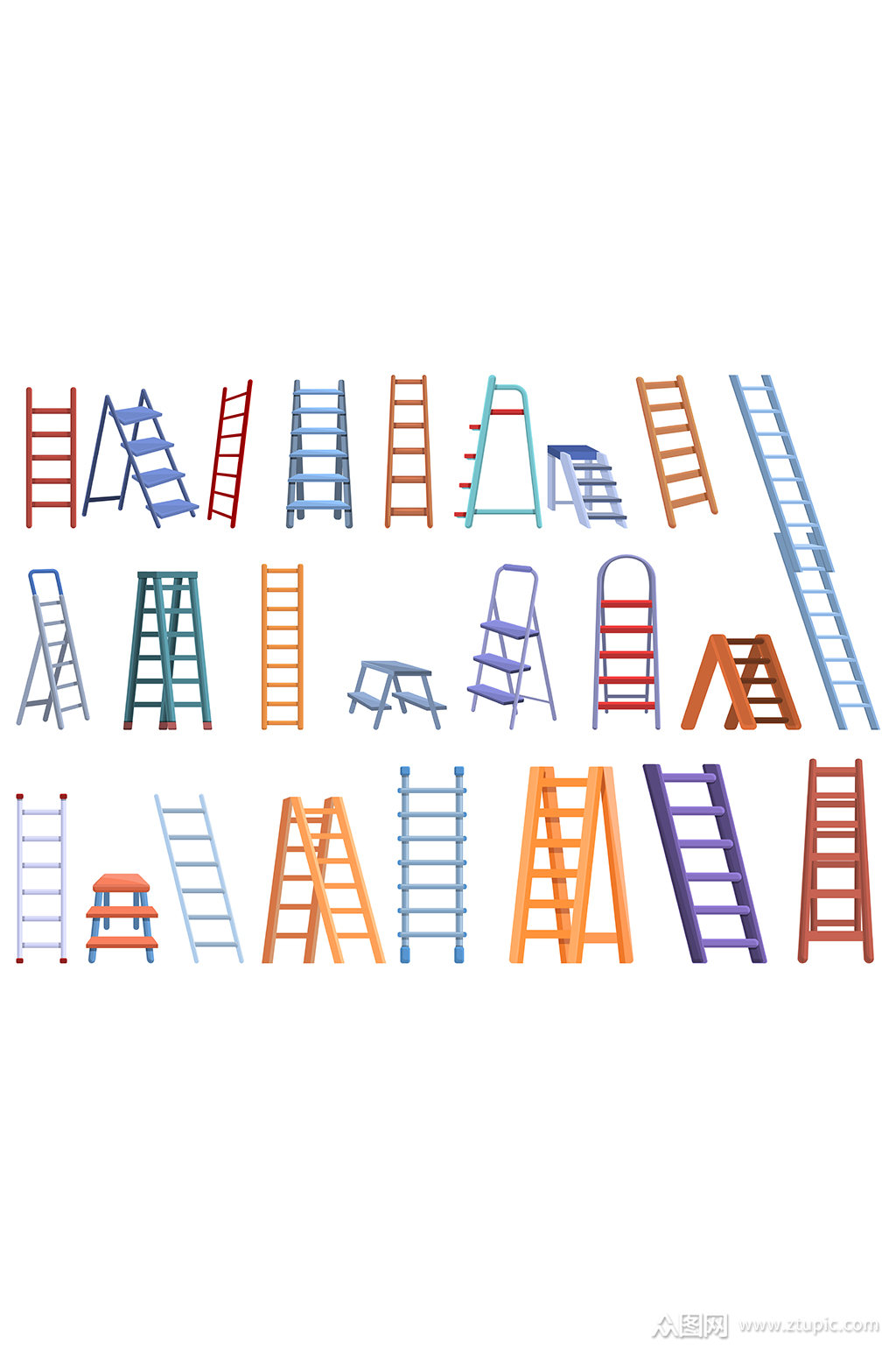 梯子卡通矢量元素