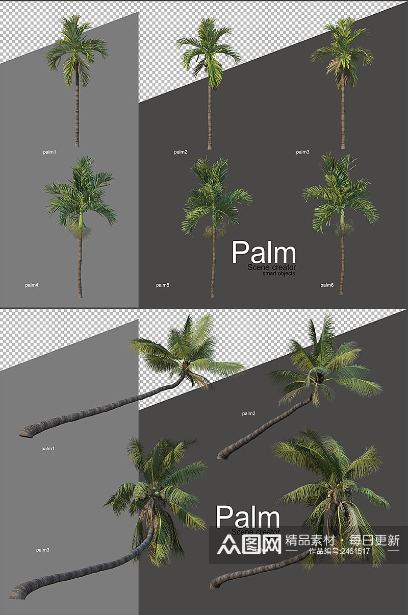 棕榈树免抠PSD元素素材