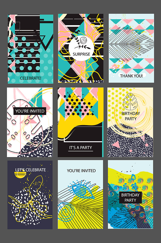 创意抽象海报背景元素-众图网