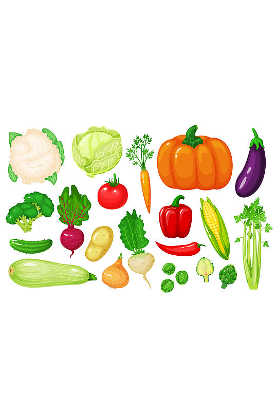 绿色蔬菜食材矢量元素