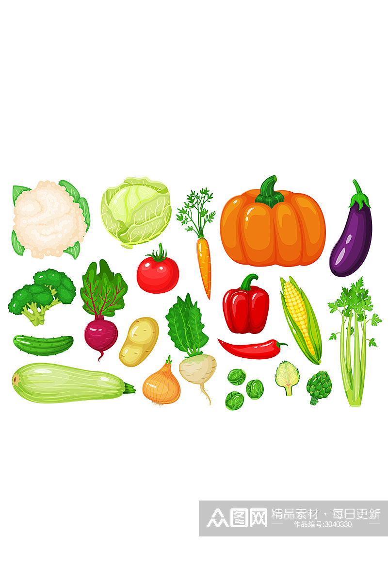 绿色蔬菜食材矢量元素素材