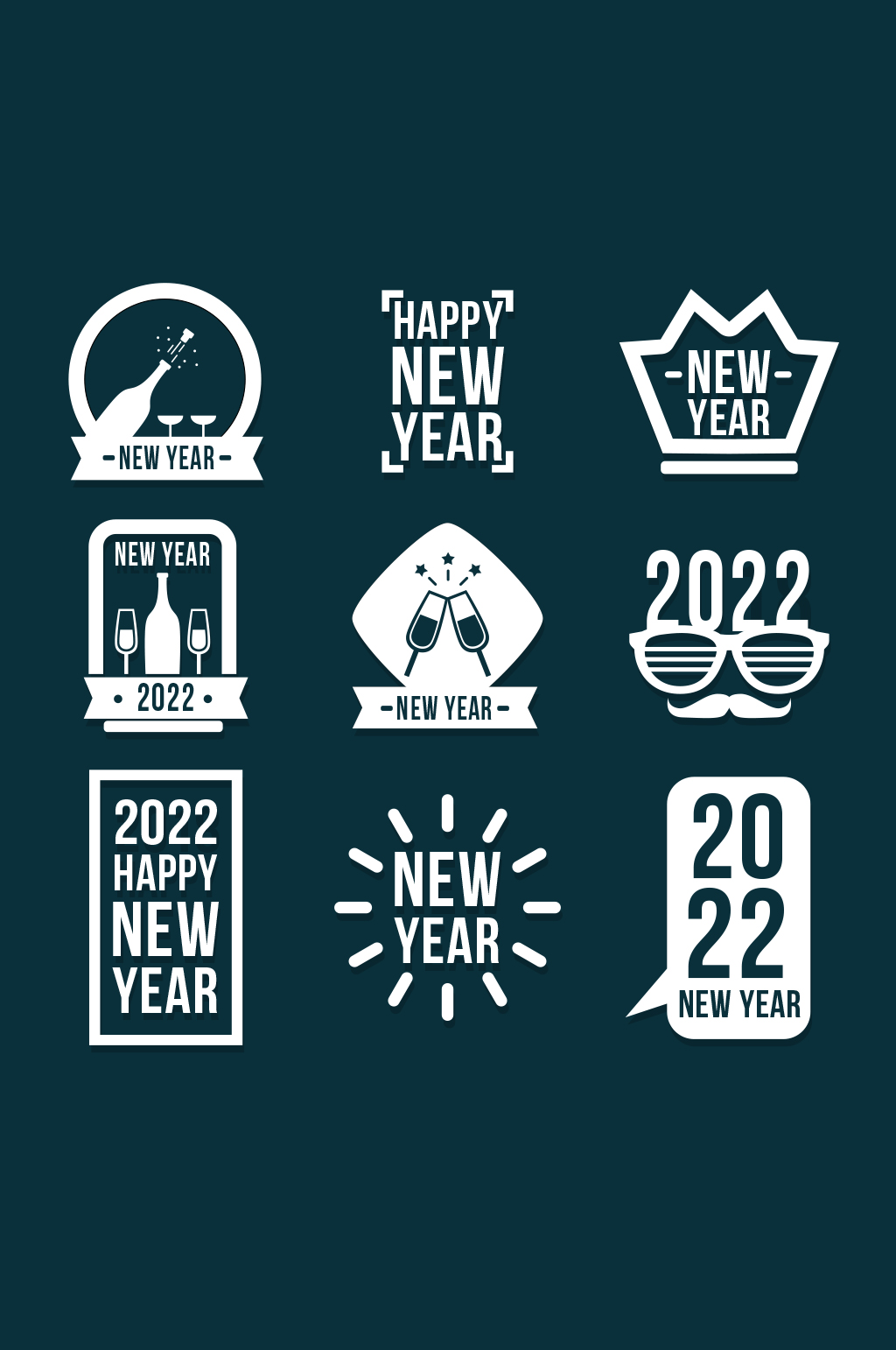 2022年矢量新年主題元素素材
