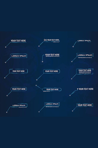 创意高科技文字边框矢量元素