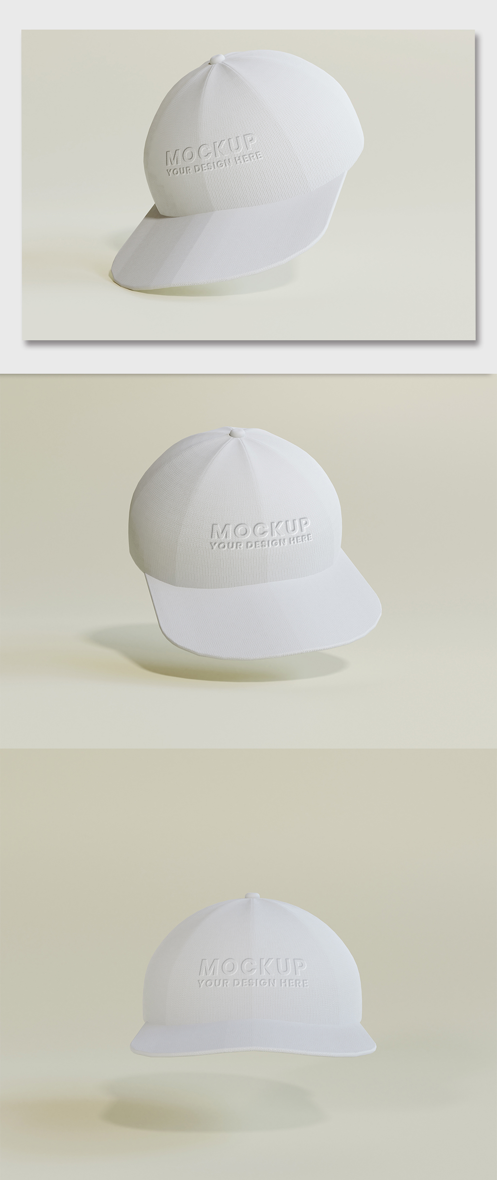 棒球帽样机LOGO贴图素材