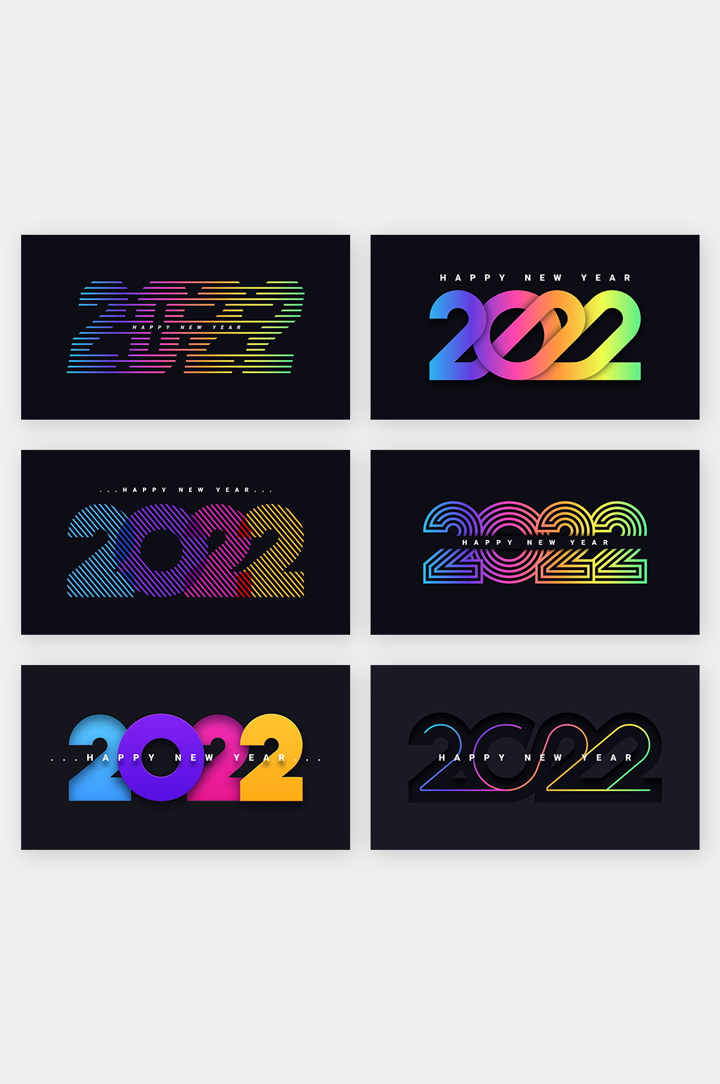炫彩艺术2022新年数字元素素材