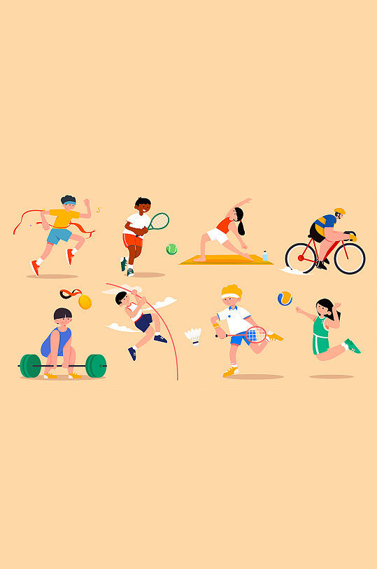 体育矢量插画图片-体育矢量插画素材下载-众图网
