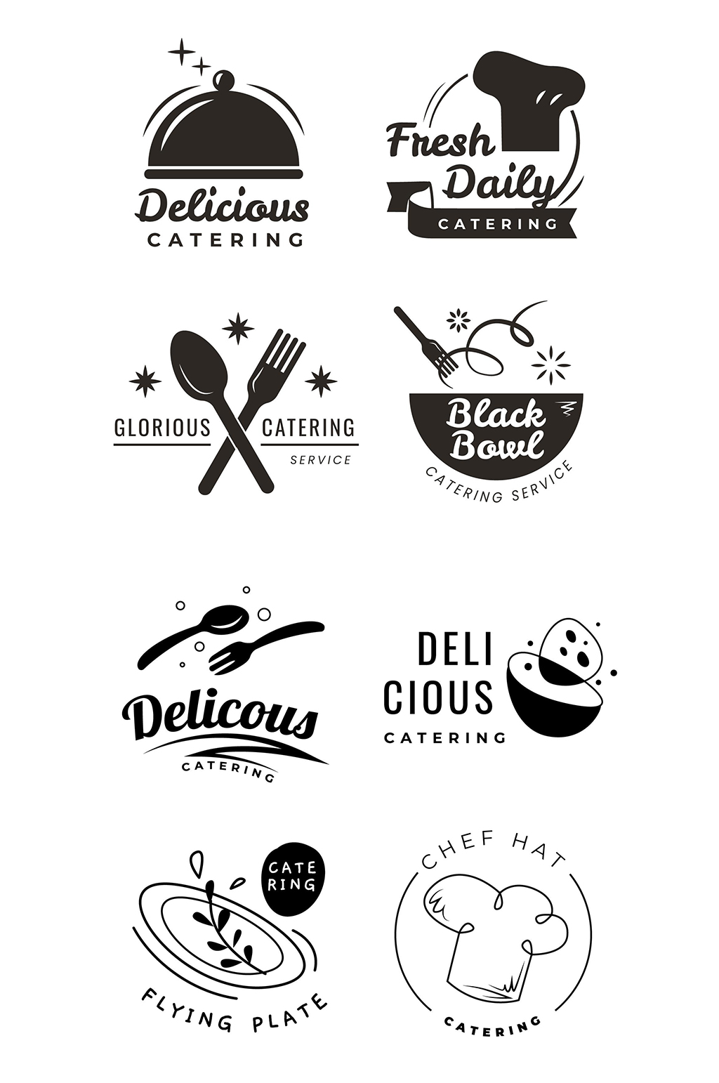 美味餐饮美食矢量logo元素