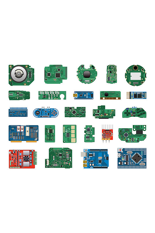 主板硬盘显示卡内存条矢量元素