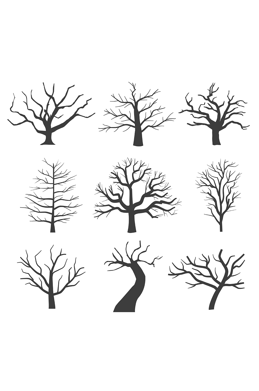 枯树简笔画简单图片