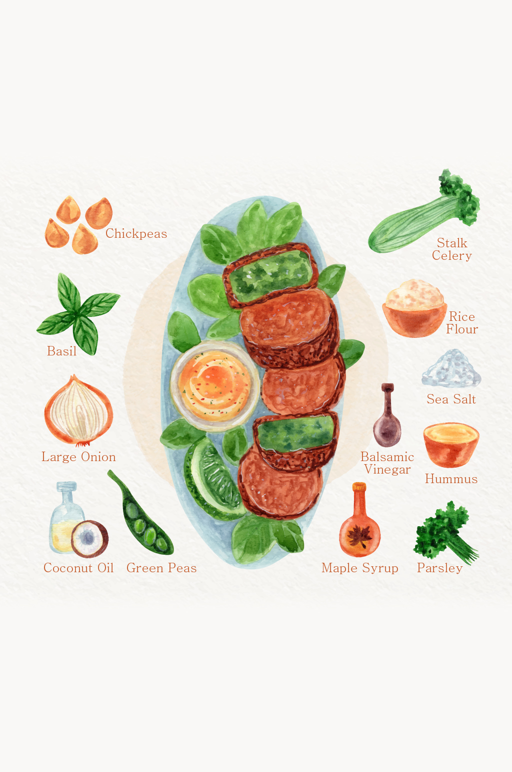 食材配料矢量卡通手绘插画元素素材