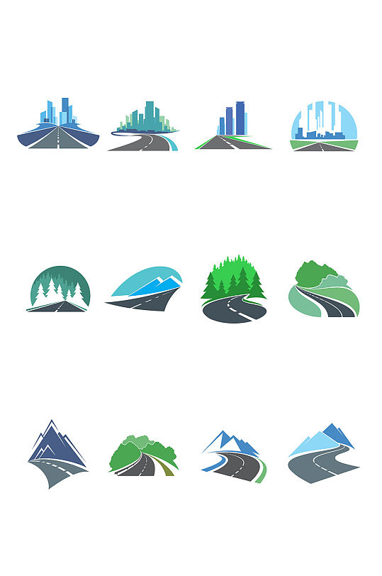 山脉公路矢量元素
