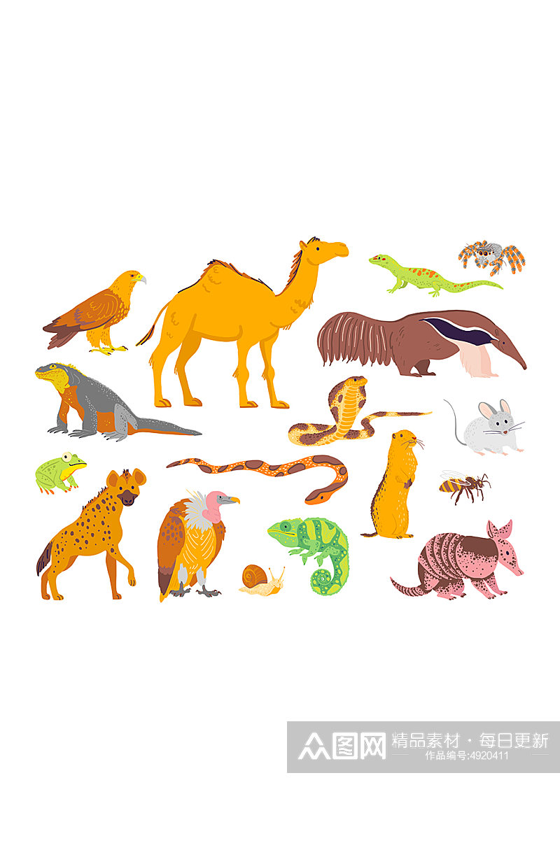 野生动物卡通元素素材