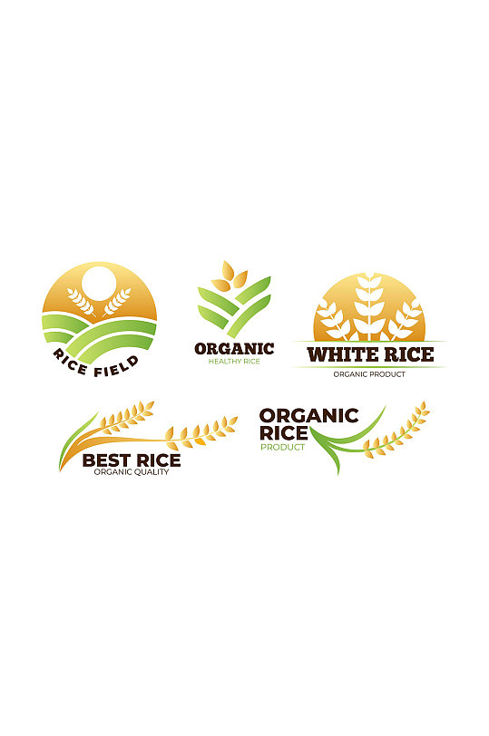 麦穗矢量LOGO修饰元素素材下载-众图网