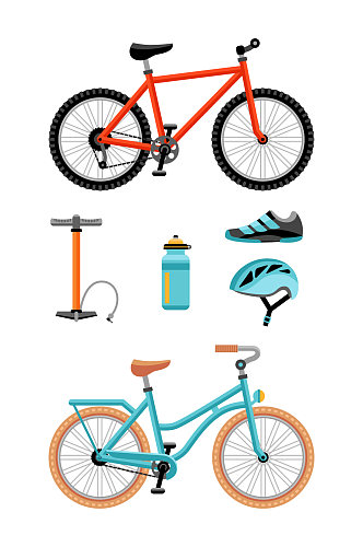 骑行自行车装备元素