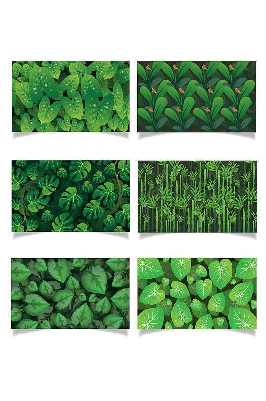 绿植绿叶图案元素