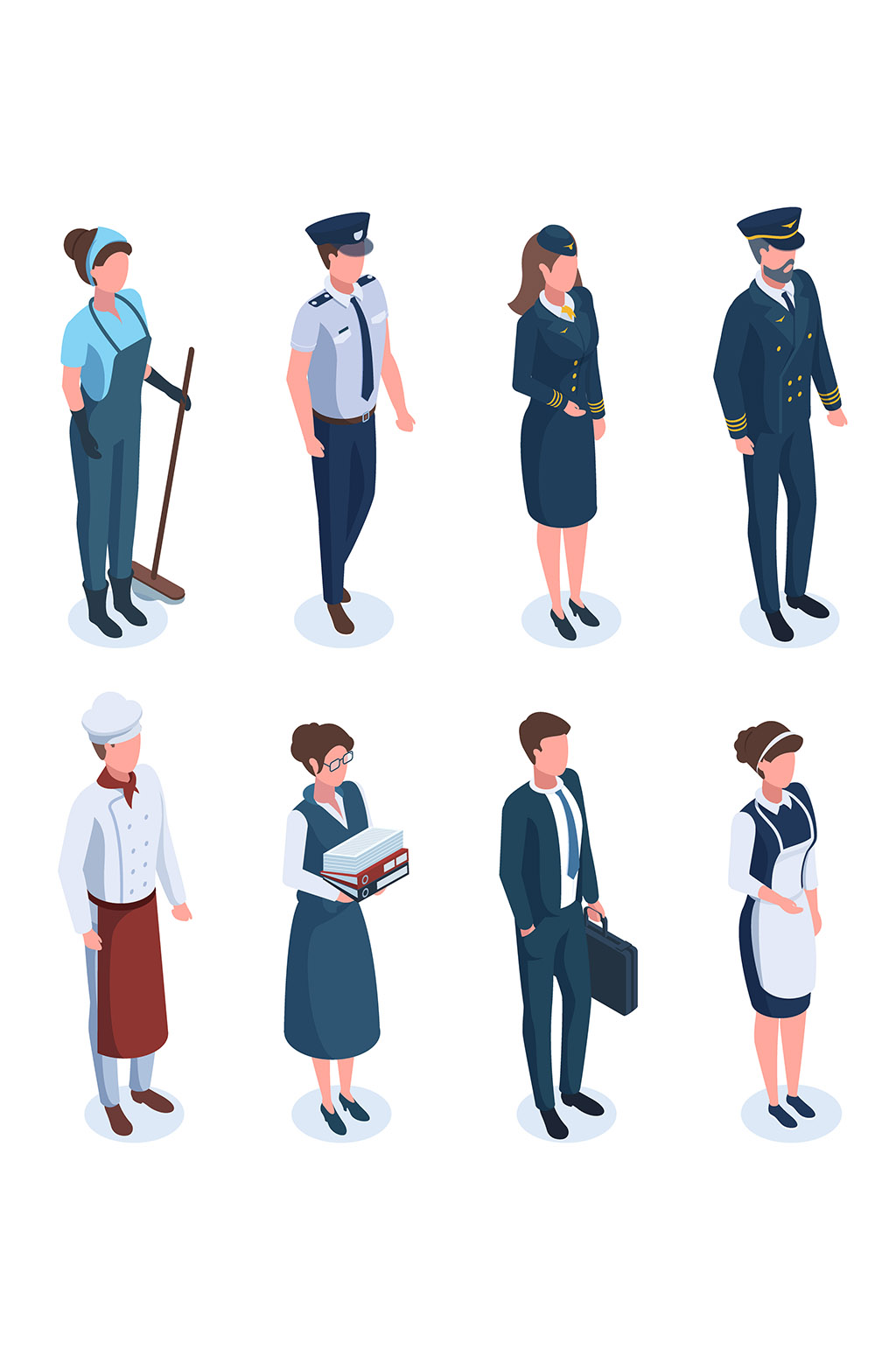 职业人物形象插画免抠小元素素材