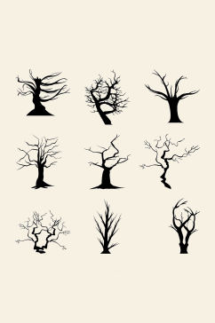 树木插画免抠小元素