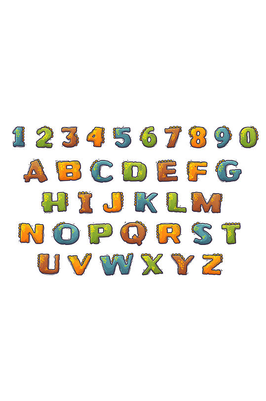 数字字母矢量免抠元素-众图网