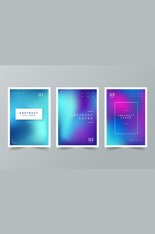 蓝色科技卡片矢量免抠小元素-众图网