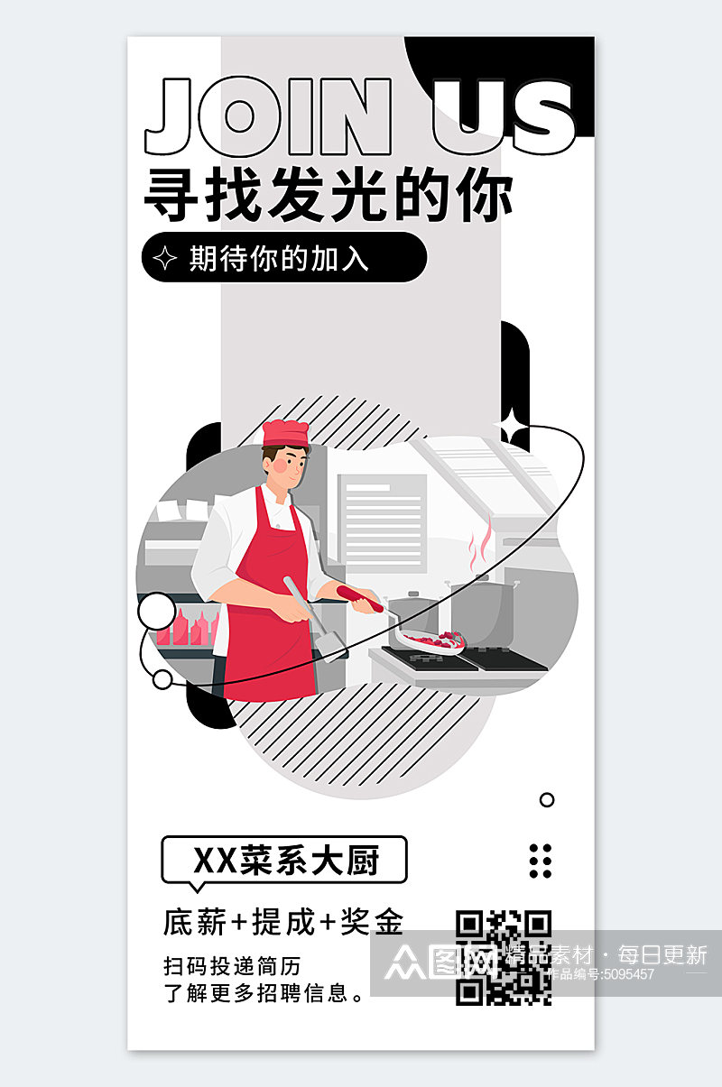 厨师招募海报设计素材