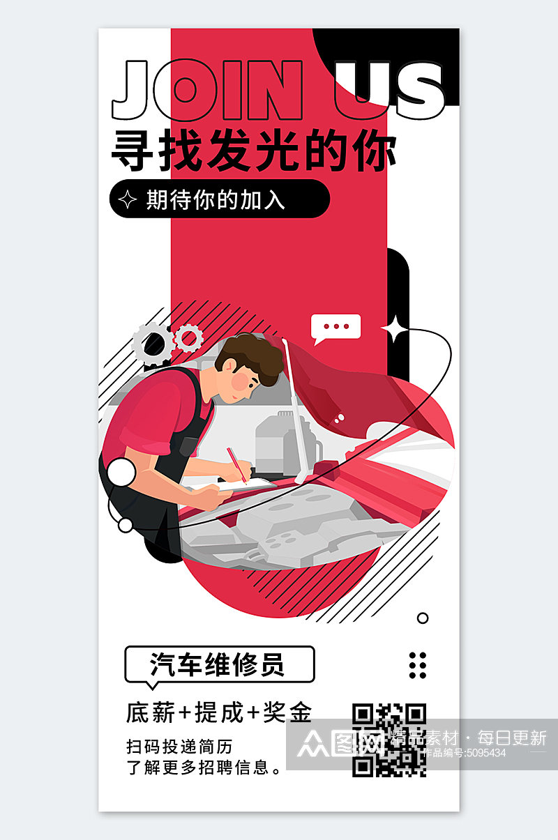 汽车维修员海报设计素材