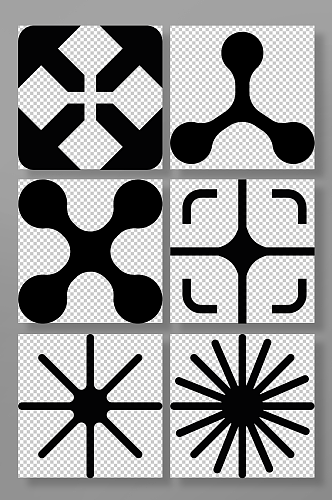 创意黑白简约图案精美元素