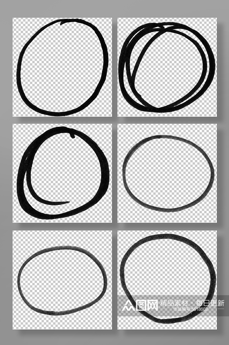 创意黑白圆圈图案精美元素素材