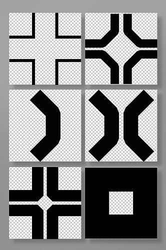 创意黑白简约图案精美元素