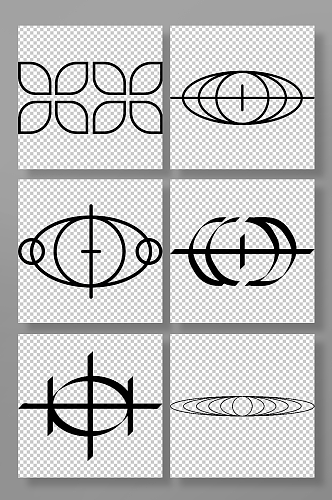 创意黑白简约图案精美元素