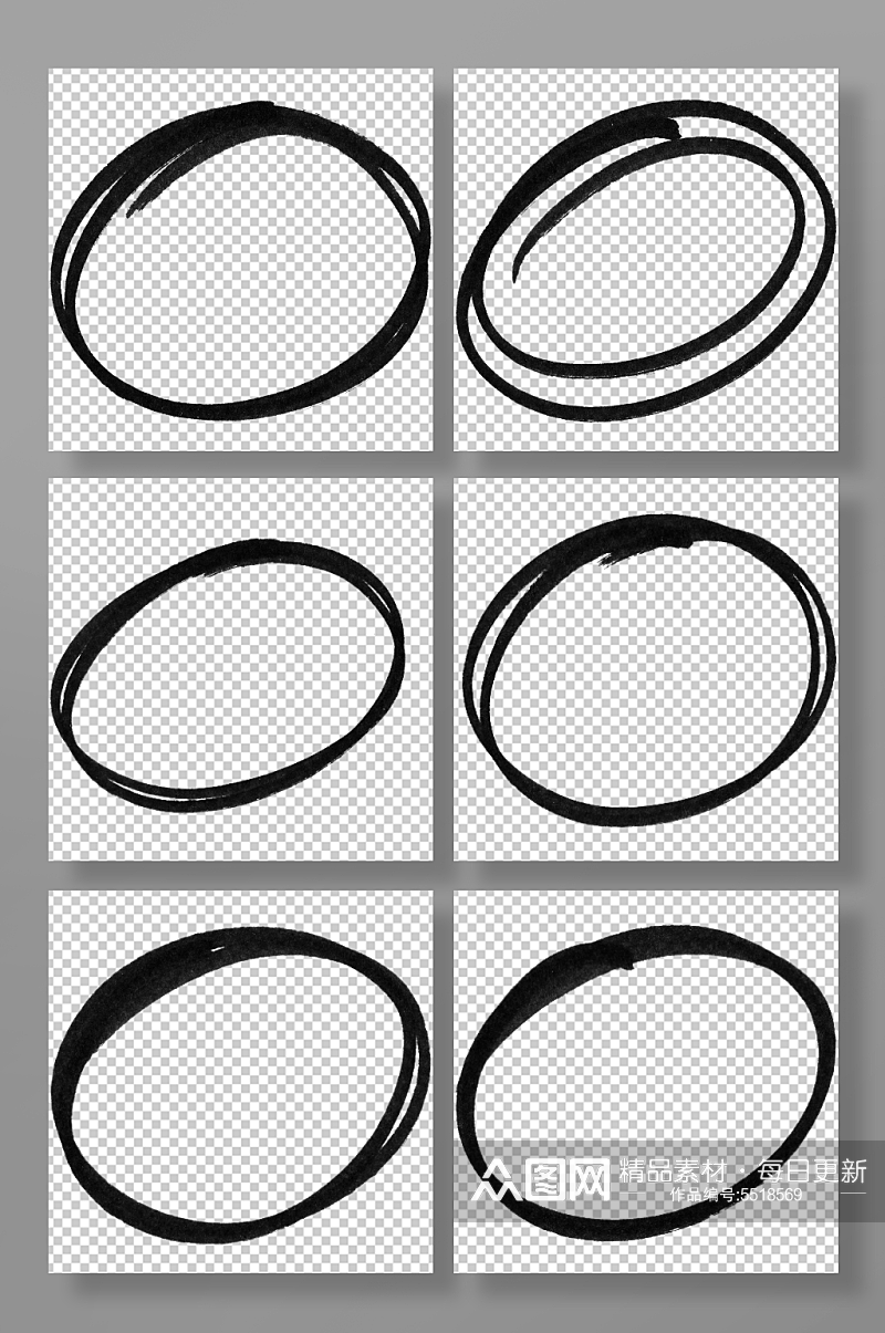 创意黑白圆圈图案精美元素素材