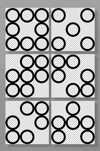 创意黑白圆圈图案精美元素