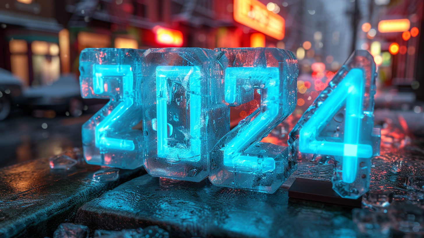2024冰块艺术字素材