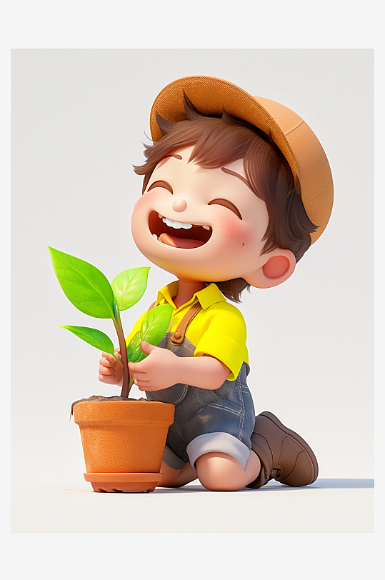 植树节植树造林与园艺3D人物-众图网