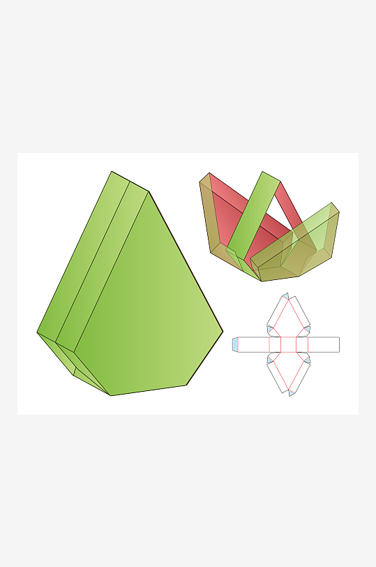 礼品盒与展开图刀模设计-众图网