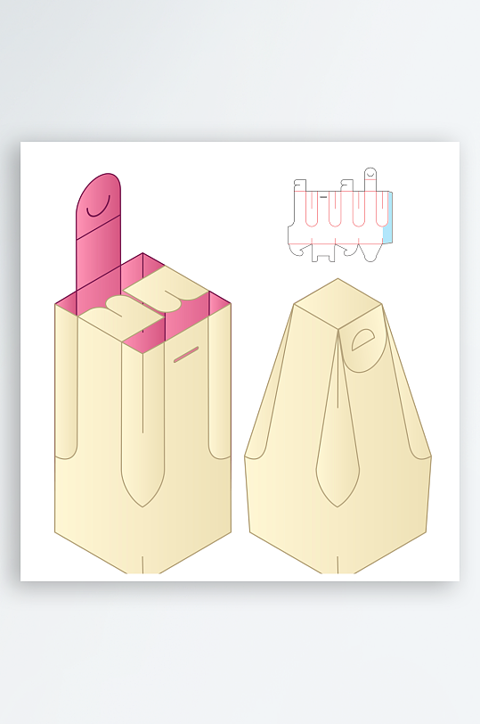 礼品盒与展开图刀模设计-众图网