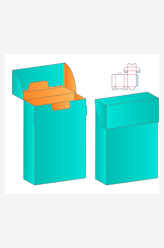 礼品盒与展开图刀模设计-众图网