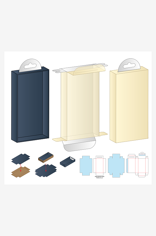 礼品盒与展开图刀模设计-众图网
