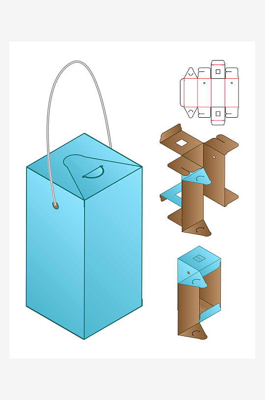 礼品盒与展开图刀模设计-众图网