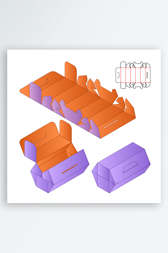 礼品盒与展开图刀模设计-众图网